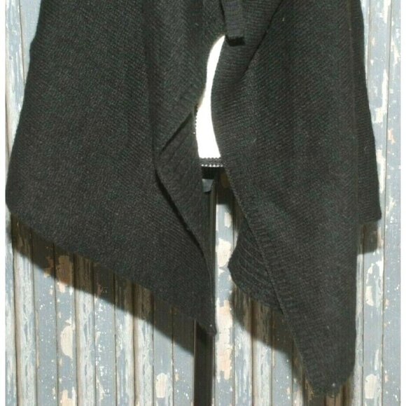 Madden Black Poncho Style Sweater Oversized One Size Lagenlook Grunge Casual - Picture 7 of 10